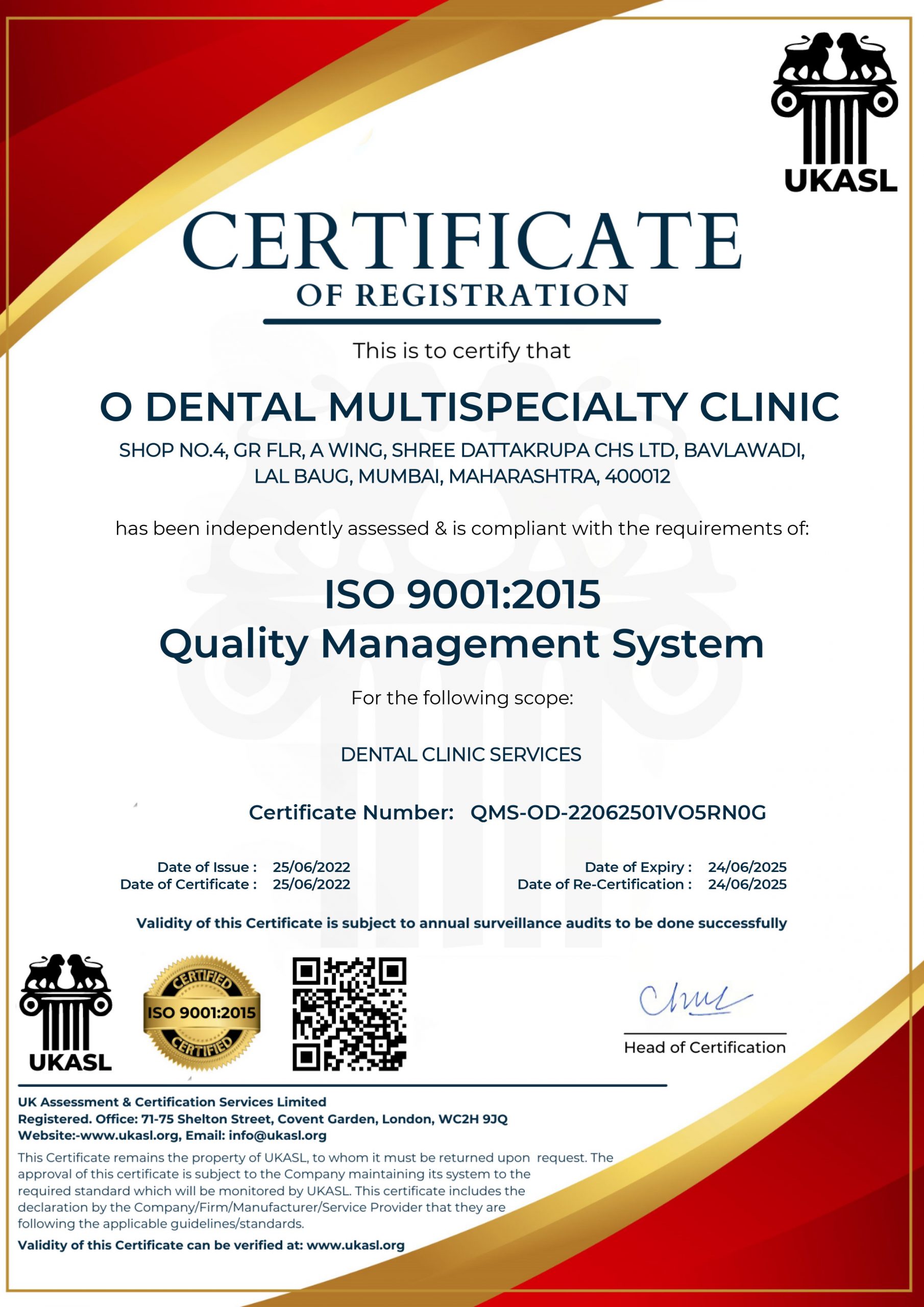 ISO certified best multispecialty dental clinic in mumbai