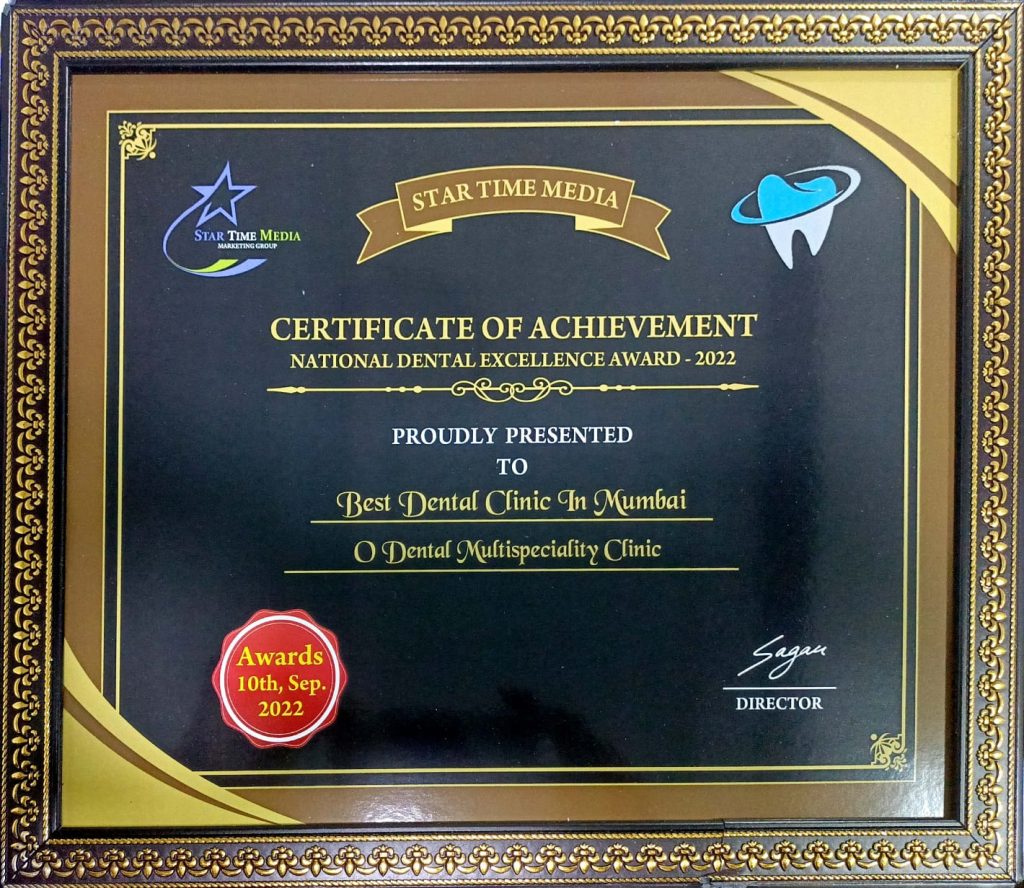 Odental awarded as the best dental clinic in Mumbai in 2022